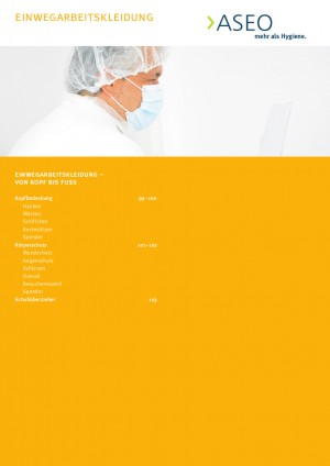 Einwegarbeitskleidung
