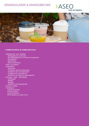 Einweggl&auml;ser & Einwegbecher