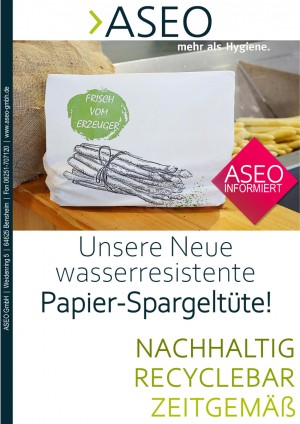 Die NEUE Papier-Spargelt&uuml;te Spargelzeit