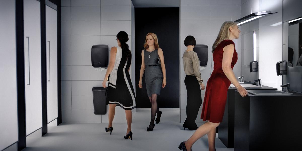 Seifenspender, Handtuchspender, Abfallbeh&auml;lter - Systeml&ouml;sungen f&uuml;r den Waschraum